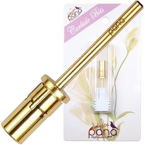 pana Loxo Gold Color Easy-Off Mandrel Bit 3/32Inch Shanks- For Nail Drill/File Made in USA