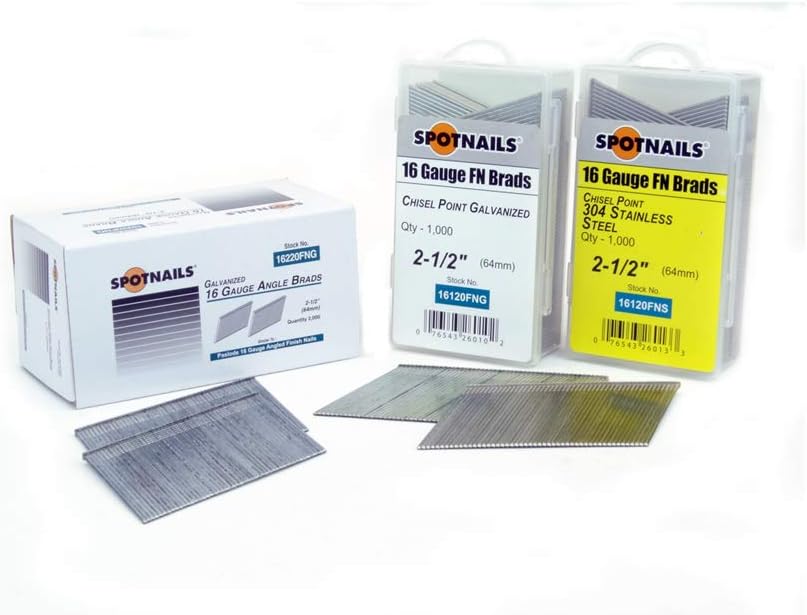 SpotNails 16210FNG 1-1/4" Galvanized 16 Ga Angle Brads 12M