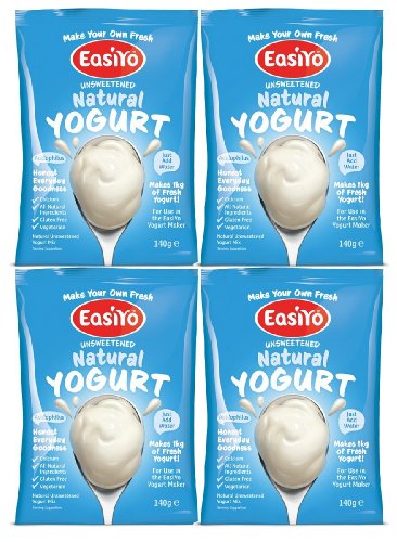 Easiyo Natural Un-Flavoured Yogurt Sachets - 4x140g