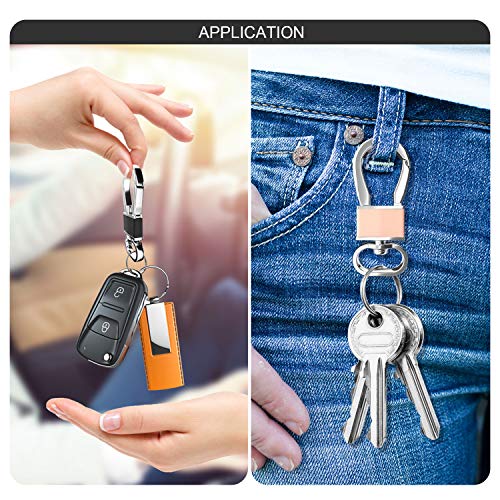 Teskyer 4 Pack Metal Carabiner Keychain Key Clip Hook, Key Rings Key Chain Ring Holder Organizer For Car Key Finder #TOP5