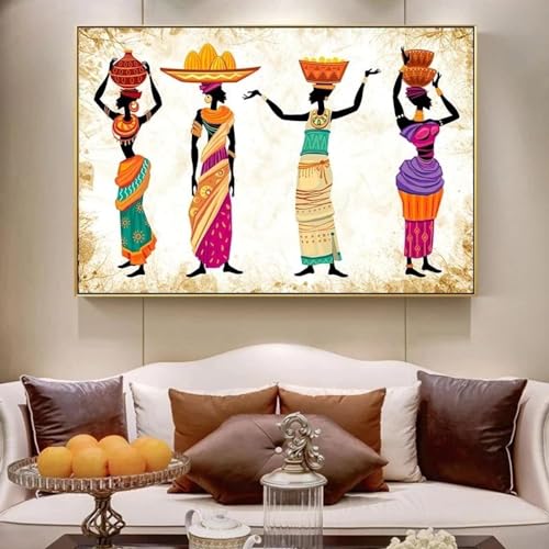 Portrait de tribu africaine sur toile haut de gamme tableau de décoration HYFBH