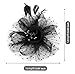 Cizoe Fascinators Hat for Women Tea Party Hat Kentucky Derby Wedding Flower Cocktail Mesh Feathers Headpiece(1-a-Black)
