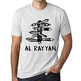 Lavable en lavadora Hombre Camiseta Vintage T-Shirt Gráfico Time For New Advantures Valladolid Blanco Moteado