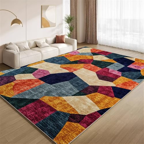 Tapete decorativo rectangular 60x91 cm color azul y marrón