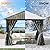 DWVO 10x10ft Hardtop Gazebo with Nettings and Curtains, Heavy Duty Galvanized Steel Outdoor Vertical Stripes Roof for Patio, Backyard, Deck, Lawns, Grey