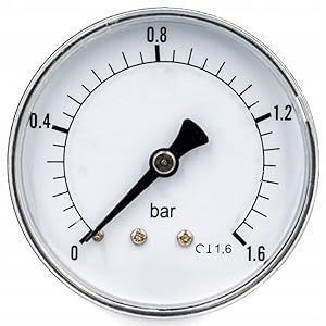 Knm Trade Manometer 1/4' Hinten Axial 2,5 Bar
