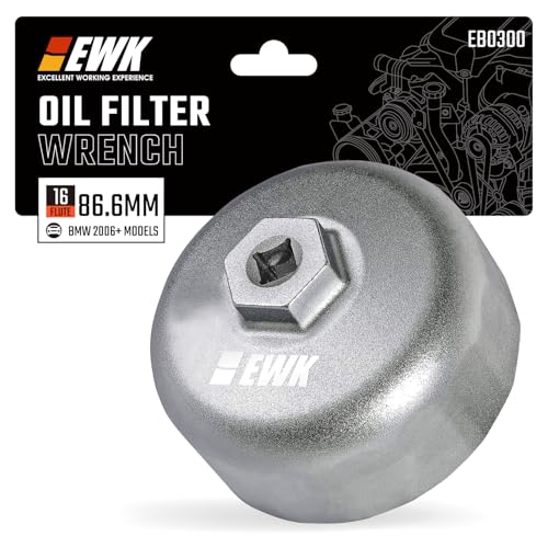 EWK 86mm 16-Flute Oil Filter Wrench, Heavy-Duty Cup Tool for BMW...