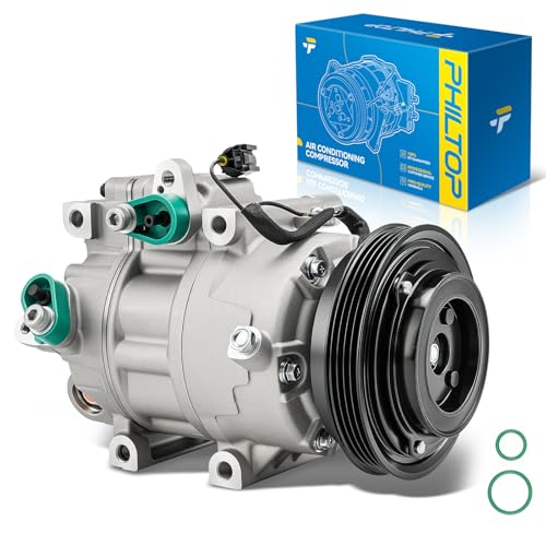 Image of PHILTOP 140809C NEW Air Conditioner AC Compressor with Clutch for Hyundai Elantra 2007-2010, 2011-2012 2.0L | AC Compressor Replace# 638968 977012H102 977012H140 140809C 7512835 5512835 4716034 977012H100 6512835 208465 813366 0610248
