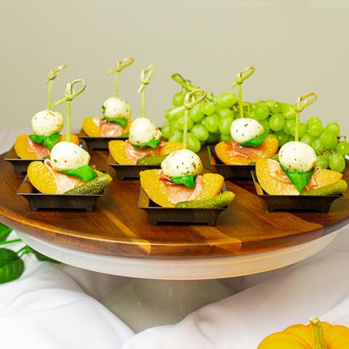 720-Pack-Tiny-Square-Black-Plastic-Tray-Mini-Appetizer-Plates-for-Party-Mini-Serving-Tray-Small-Appetizer-Serving-Sauce-Dish-Black-Disposable-Dessert-Plates-for-Weddings-and-Events-CMJJ