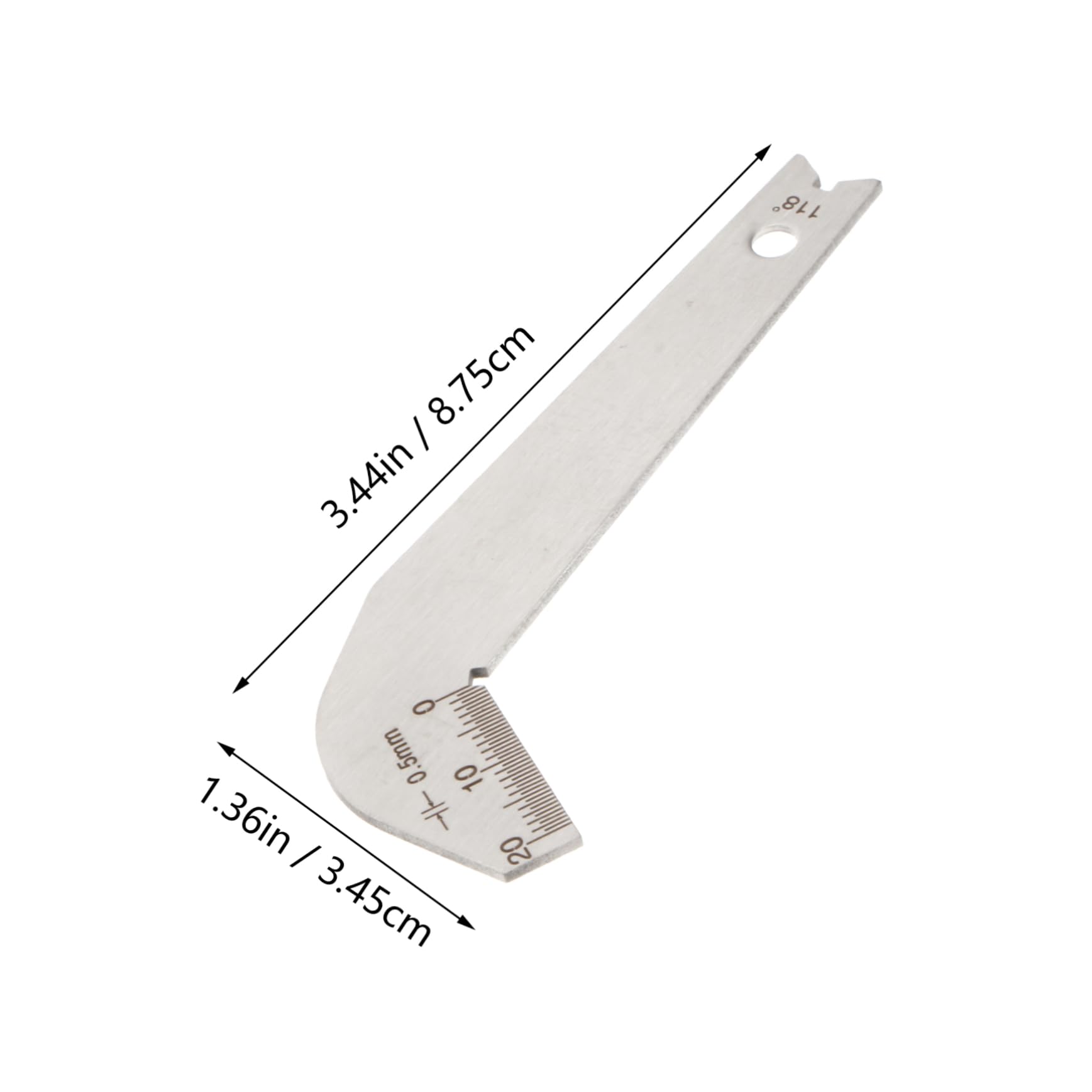 Uonlytech Stainless Steel Drill Bit Gauge 118 Degree Precision Measuring Tool for Welding Drills Easy to Read Carving Scale