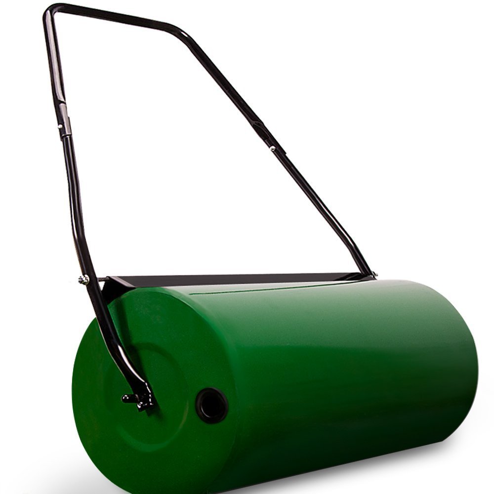 Varan Motors - GRD-ROL Rullo da giardino forte e resistente in acciaio 48L verde riempibile con acqua o sabbia