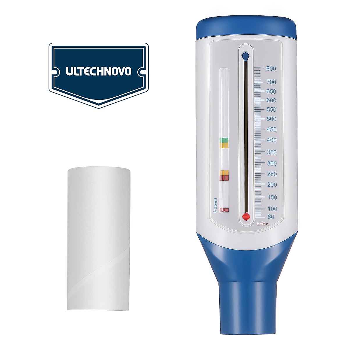 Scicalife Medidor de Flujo Máximo - Monitor de Flujo Dual Espiratorio de Rendimiento Pulmonar - Ejercicio Respiratorio Preciso Y Fácil de Leer para Los Pulmones para Adultos