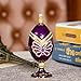 QIFU-Hand Painted Enameled Faberge Egg Style Decorative Hinged Jewelry Trinket Box Unique Gift for Home Decor