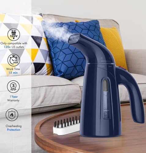 Image of OGHom Steamer for Clothes, Handheld Clothing Steamer for Garment, 240ml Big Capacity 700W Portable Travel Steam Iron(Deep Blue)
