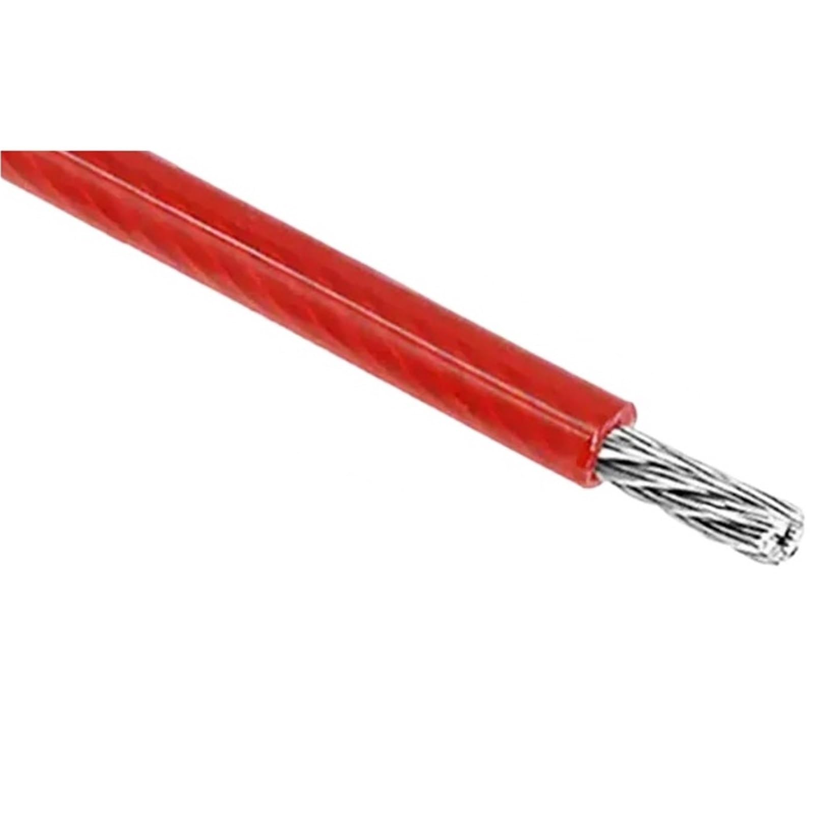 Filo D'acciaio Rivestito in Plastica Cavo metallico in acciaio inossidabile 304 con rivestimento in plastica PVC rosso da 4,0 mm, 50, m/100, m, adatto for uso domestico e industriale(100.0M)
