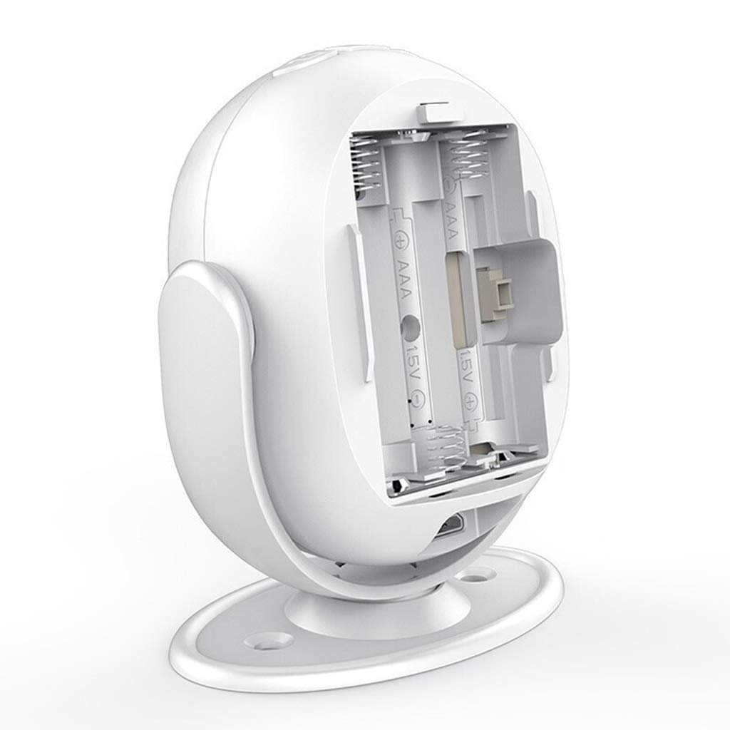 Timbre Inalámbrico Timbre inalámbrico Timbre electrónico con detección de voz for el nivel de volumen de hotel de oficina en casa 4 blanco ajustable Timbre de Puerta