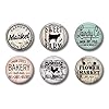 FARMHOUSE MAGNETS Set of 6 Fridge Magnets Cute Whiteboard Magnets For Home School or Office Farmhouse Set 1