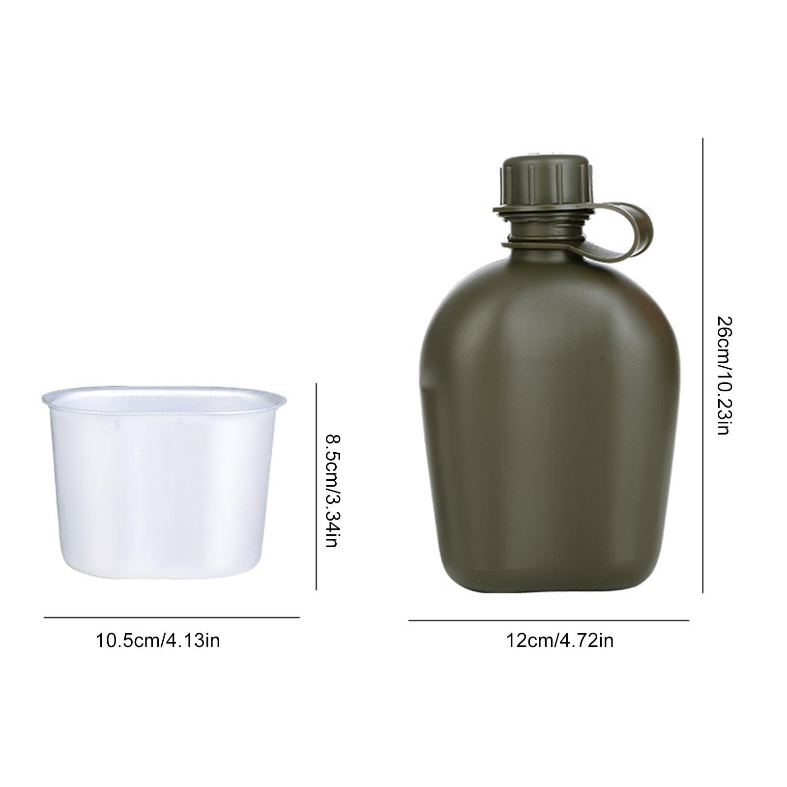 Borraccia Sportiva in Alluminio Leggera e Resistente alle Cadute, con | Campeggio Borraccia per Sport, Outdoor, Escursionismo, Campeggio, Viaggio, Picnic, Spiaggia, Ciclismo, Corsa