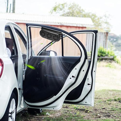Ventilador solar de ventilación eficiente para ventanillas de camiones y coches 7