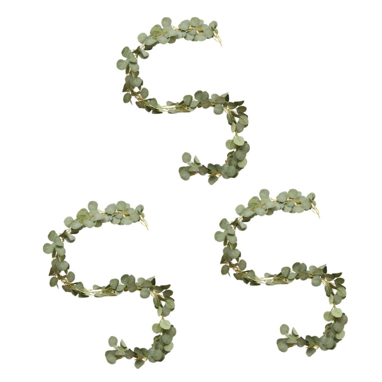 Alipis 3 Pezzi Rattan Artificiale Decorazioni Per Finestre Pianta Di Vite Pendente Foglia Di Eucalipto Decorazione Del Partito Verde Foglia Pendente Decorazioni Del Festival Simulazione