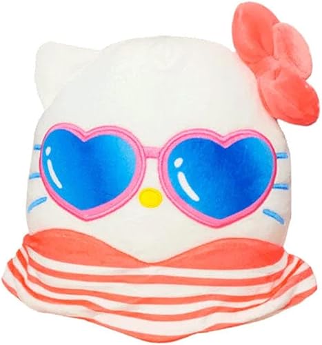 Squishmallow SQ21-HKP - Almohada de animal con licencia oficial de Sanrio (gafas de sol rosadas, 8 pulgadas), SQ21-HKP
