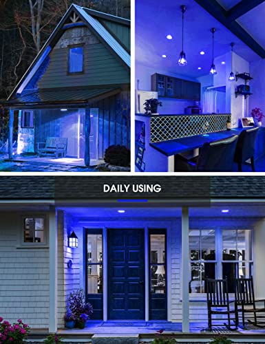 Image of L LOHAS LED Christmas Blue Flood Light Bulbs, Colored Can Light Bulbs E26 | Christmas LED BR30 Pure Blue Flood Light Indoor 65W Equivalent, 11 Watt Light Bulbs E26, Holiday Party Decoration, 2 Pack