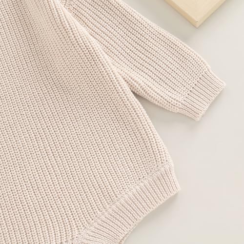 woshilaocai baby boy girl sweater oversized long sleeve romper warm crewneck bodysuit knitted winter clothes