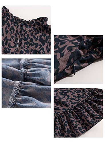 GOSOPIN Casual vrijetijdsjurk voor dames, V-hals, damesrok, casual, tuniek, jurk, elegante blousejurk, lente, zomer, herfst, strandjurk - Image 3