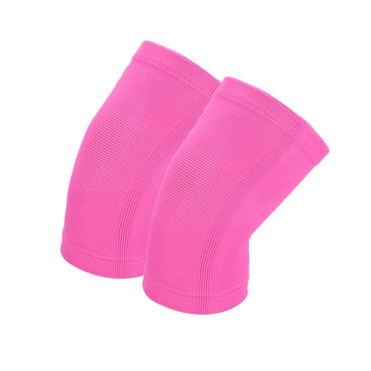 FOMIYES 1 Pair Pink Sports Support Brace Elastic Kneecap Pad Sleeves for Basketball Football Hiking Running Workout Comfortable Support for Size Xl