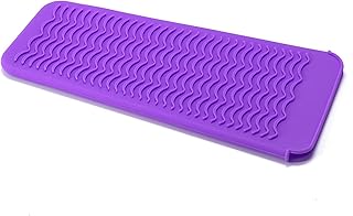 ZAXOP Resistant Silicone Mat Pouch for Flat Iron, Curling Iron,Hot Hair Tools (Purple)
