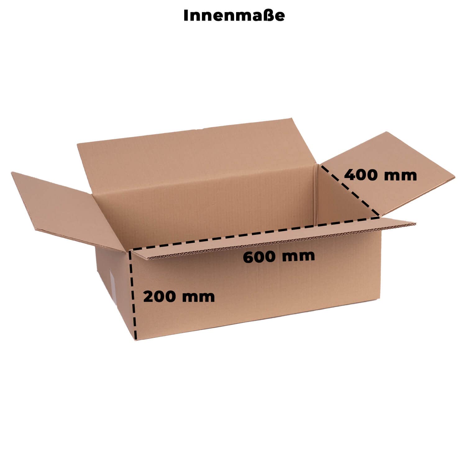 smiley pack 60 Stück Faltkartons 600 x 400 x 200 mm zweiwellig braun Versandkarton Verpackungskartons 60 x 40 x 20 cm aus Wellpappe 2 wellig Karton Pappkarton Versandbox Paket