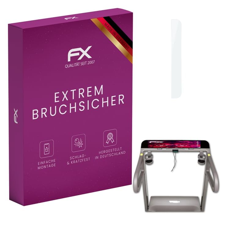atFoliX Lámina Protectora de plástico Cristal compatible con Technogym MyRun Película Vidrio, 9H Hybrid-Glass FX Protector Pantalla Vidrio templado de plástico