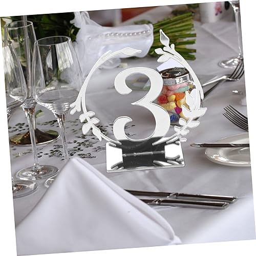 Numéros de table de mariage élégants SHOWERORO pour réception chic - 4
