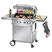 Produktbild ProfiCook PC-GG 1059  Gasgrill, 4 Edelstahlbrenner + 1 zusätzliche Kochstelle, 4 Heizzonen für individ. Temperatursteuerung, stufenlose Temperatureinstellung, herausnehmbarer Fettauffangbehälter, Temperaturanzeige, Edelstahlfront und -haube