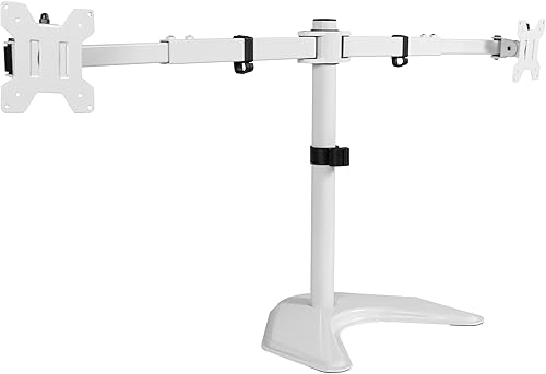 VIVO Soporte de escritorio para monitor de 27 a 38 pulgadas resistente brazos telescópicos independientes configuración de pared empotrada se adapta