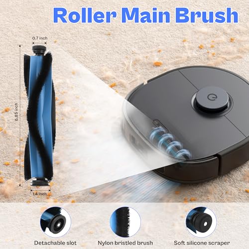 21 Pack compatible with Eufy X10 Pro Omni Robot Vacuum Accessories, 1 Main Roller Brush, 6 Dust-Bags, 4 Side Brushes, 4 Mop Pad, 1 Cleaning Brush, 4 Filters LUXRILIX