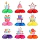 YUXIANLB Regenbogen Geburtstagsdeko Set Bunte Tischdekoration mit Honeycomb 9 Teiliges Toppers Luftballons für Kindergeburtstage Hochzeiten Wiederverwendbare Party Dekor für Wohnzimmer