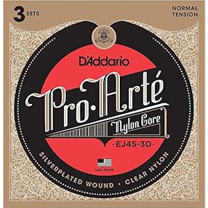 D’Addario EJ45-3D klassieke 6 nylon gitaarsnaren voor muziekinstrumenten – snaren voor muziekinstrumenten (gitaar, nylon…