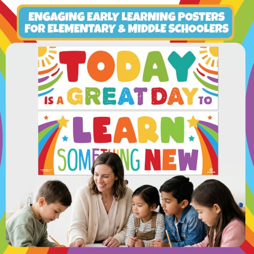 Image of Sproutbrite 2 Educational Learning Charts & Posters for Classroom 13.5 inchx39 inch