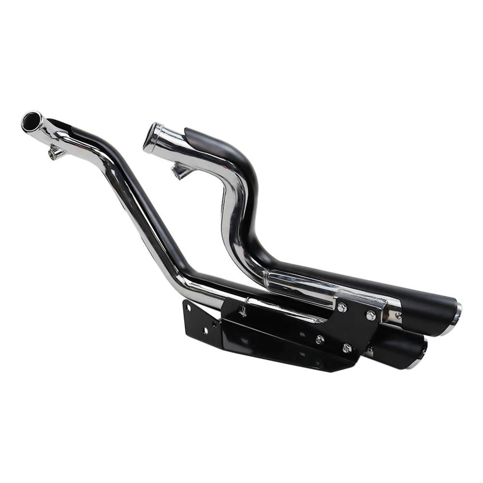 Marmitta Scarico Per Harley Per Sportster XL 883 Per Iron 1200 Personalizzato Per X48 72 XL883 XL1200 Arico Completo Doppio Silenziatore Twin Slash Cut collettori di Scarico Moto(Black 2014-2022)