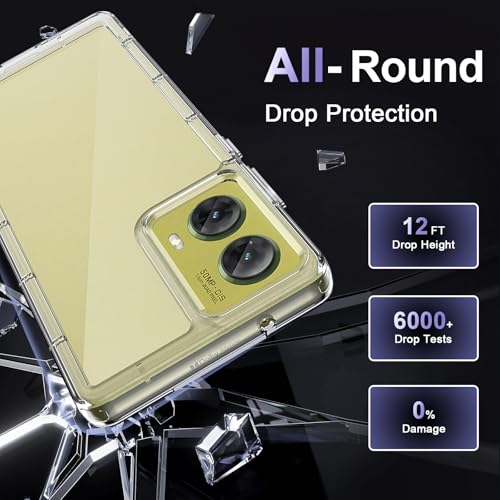 Image of Case for Motorola Moto G85 5G, Military Grade Drop Protection Phone Case, Yellowing Resistant, Anti-Scratch Hard PC Back, Shockproof Hard Ultra-Thin Protective Cover, Clear
