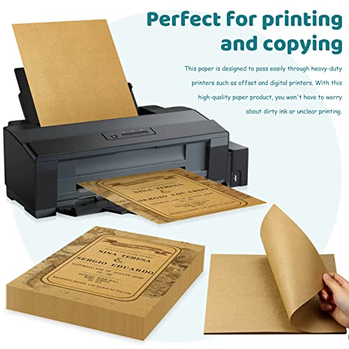 Fswcck 120 Sheets Brown Kraft Cardstocks, 8.5 X 11 Inch Letter Size Thick Paper Cover Card Stock For Craft Projects, Diy Cards Making #TOP3