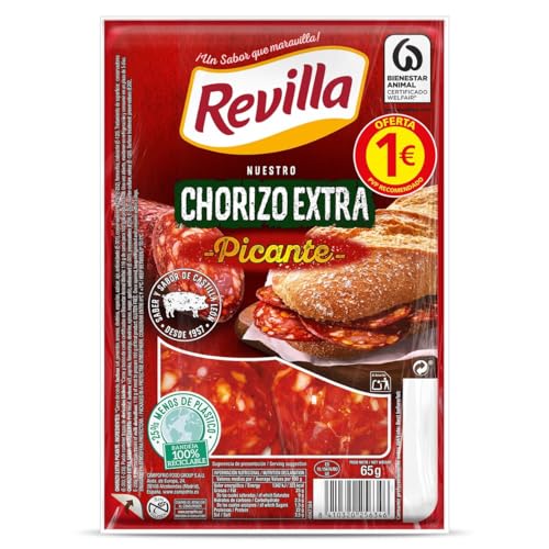 REVILLA chorizo extra picante en lonchas envase 70 gr