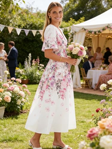 Image of Flessibili Womens Summer Floral Maxi Dress Wedding Guest Party Long Dresses 2026