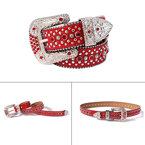 Rhinestones Belt Western Cowgirl Studded Leather Crystal Belt For Jeans Men Women Fashion Accessory2