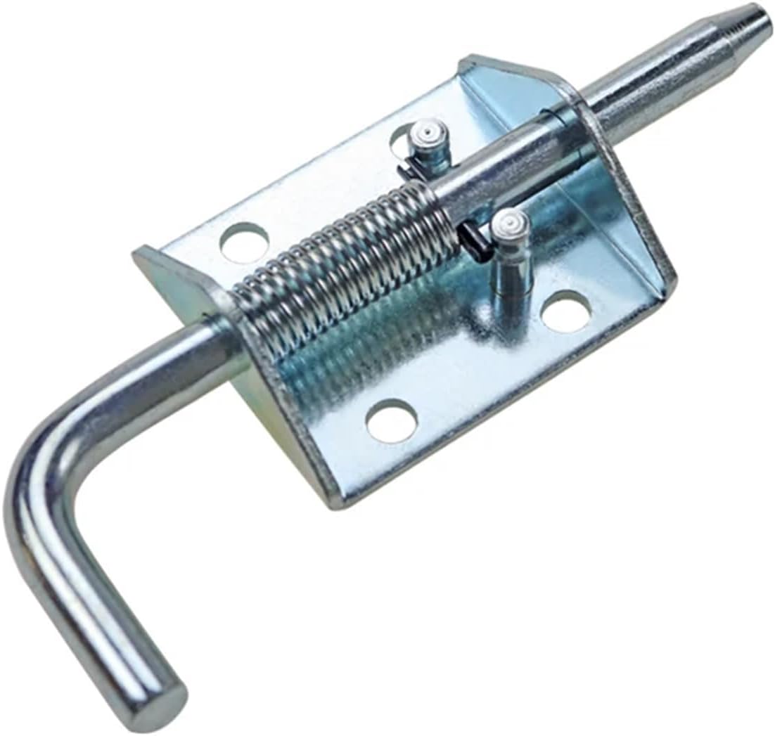 Iron Hinge Chain with Spring Industrial Box Cabinet L-Shaped Telescopic Door Bolt 1Pcs