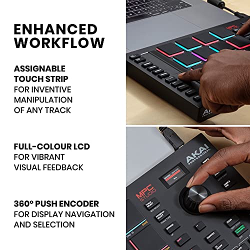 Akai Professional MPC Studio - MIDI Controller Beat Maker met 16 aanslaggevoelige RGB-pads, MPC-software, toewijsbare… - Image 5