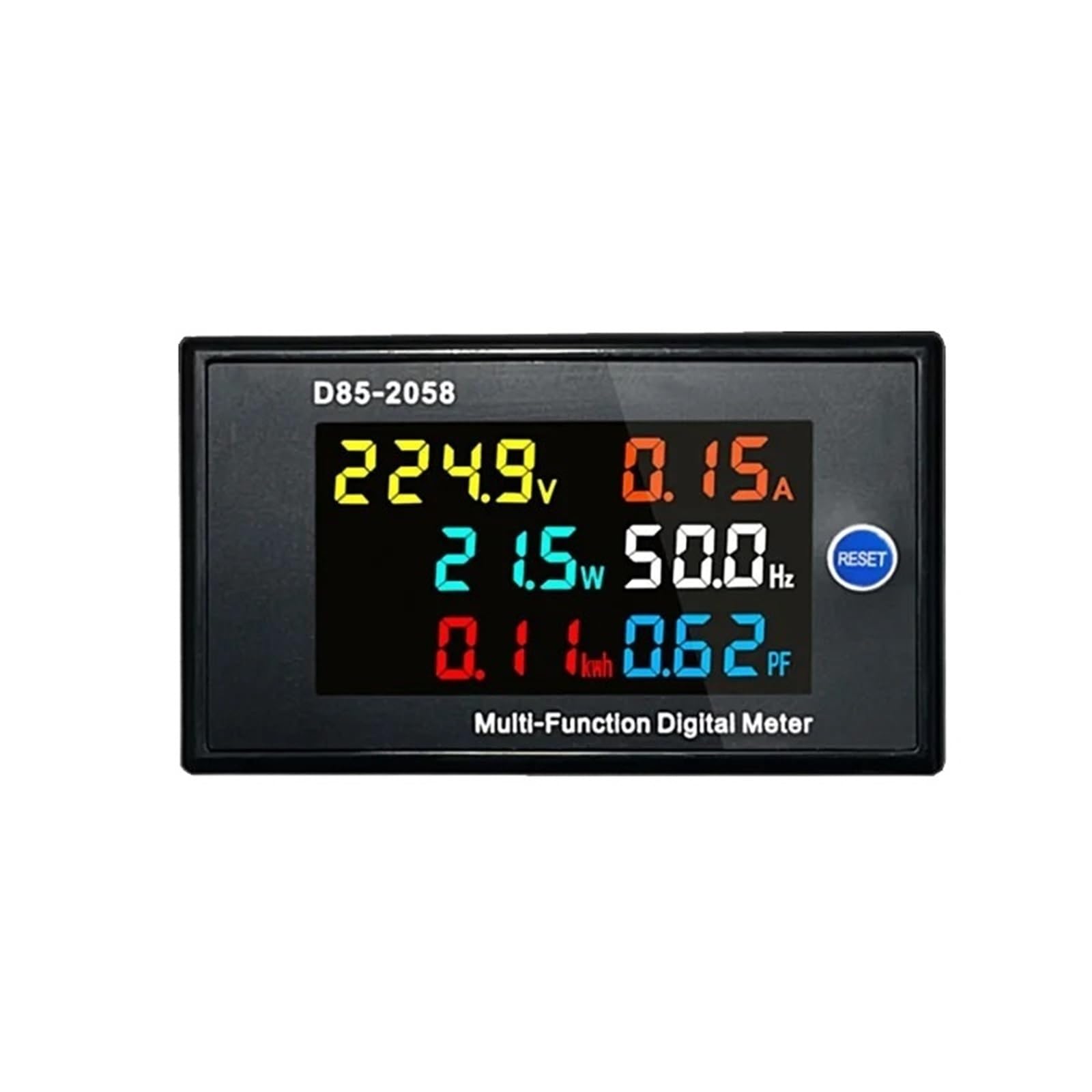 Compteur de watt-heure monophasé 220V 6-en-1 avec écran numérique LCD