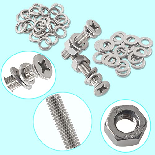 HVDHYY M3 M4 M5 M6 Nut and Bolt set Machine Screws & Nuts & Washers Assortment kit 304 Stainless Steel Button with a Reusable Storage Box (680pcs) - Image 3