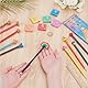 WEBEEDY 12 Set DIY Mini Radiergummi Bastelset Erwachsene DIY Mini Bleistift Radiergummis Spielzeug Set enthält 6 Farben Radiergummi Ton 12 Farben Bleistifte 3 Töpferton Werkzeuge